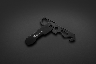 Logotrade reklamprodukter bild: Gear X hopfällbart EDC-verktyg med karbinhake