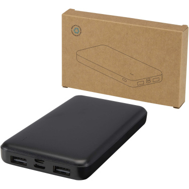 Logotrade profilreklam bild: Intan 10 000 mAh 10 W powerbank av återvunnen plast