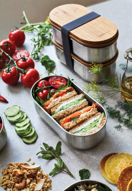 Logotrade kampanjprodukter bild: Black+Blum Dubbel Rostfri Bento-låda