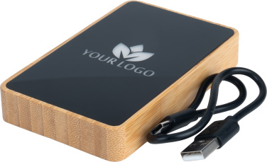 Logotrade presentreklam bild: Powerbank 5000 mAh med upplyst logotyp