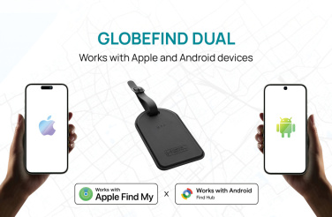 Logotrade profilprodukter bild: Globefind Dual RCS bagagetagg med global spårning