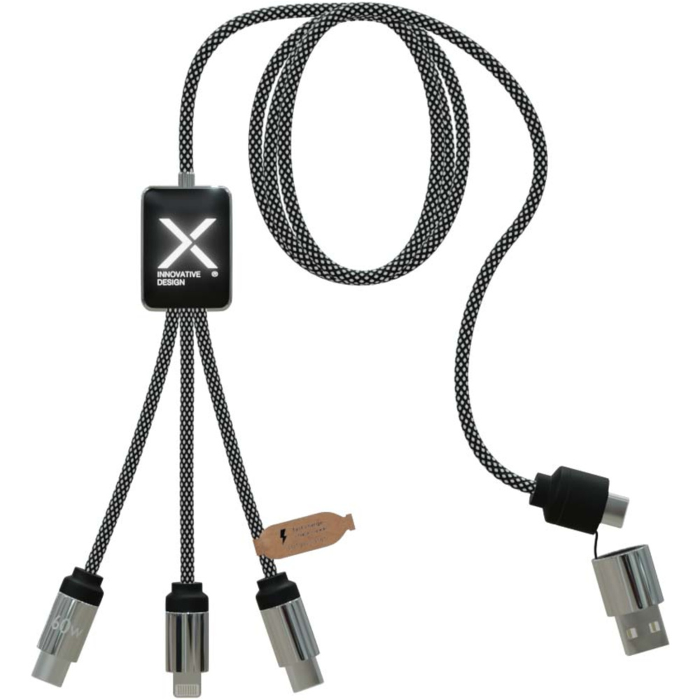 Logotrade profilprodukter bild: SCX.design C33 Type-C-laddningssladd på 60 W med dubbelupplyst logotyp